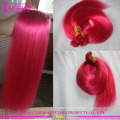 Qualität billig Großhandel Farbe Fuchsia Europa flache Spitze Haarverlängerung